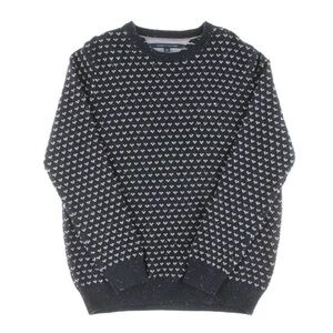 Tommy Hilfiger charcoal grey textured design wool blend crew mens sweater XXL